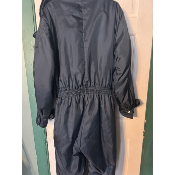 Vintage Walls Blizzard-Pruf Insulated Coveralls Large Tall  Faux Fur Collar Hood - Picture 2 of 16